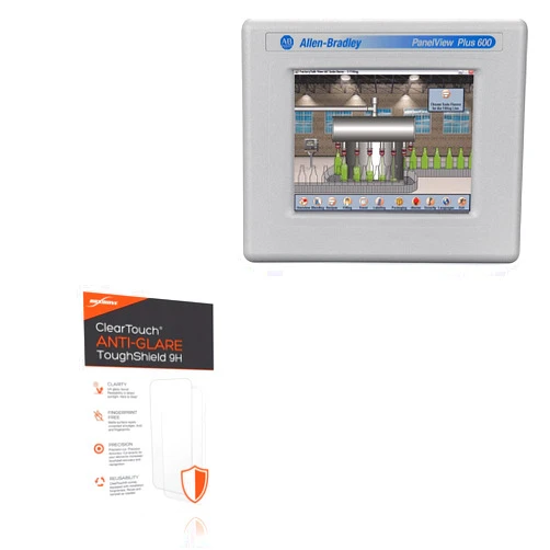 BoxWave Screen Protector Compatible with Allen Bradley PanelView Plus 6 600 - ClearTouch Anti-Glare ToughShield 9H (2-Pack), Anti-Glare 9H Tough Flexible Film Screen Protector