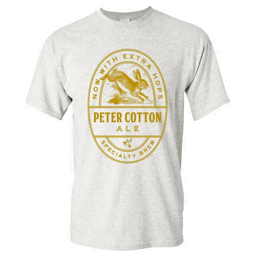UGP Campus Apparel Peter Cotton Ale - Funny Easter Bunny Rabbit Craft Beer Hops T Shirt