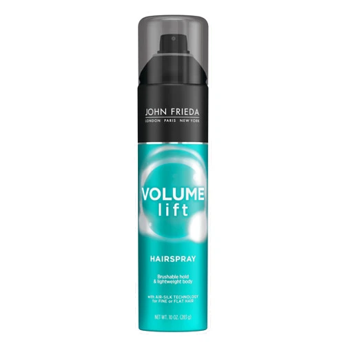 John Frieda Volume Lift Hairspray, Volumizing Hairspray with Air-Silk Technology for Fine or Flat Hair, Adds Body, Long-Lasting Hold, and Fullness for Fine, Thin Hair, 10 Oz