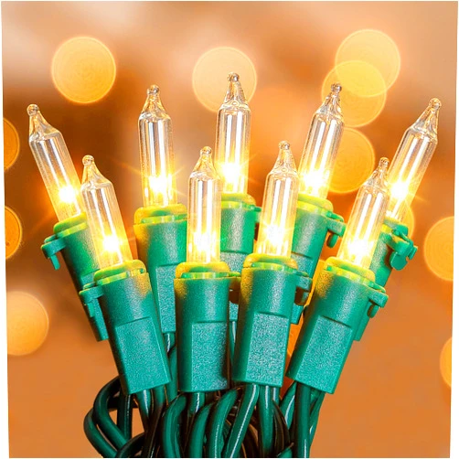 Oopswow White Christmas Lights,100 Count Clear Mini Lights Incandescent Christmas Tree String Lights, Connectable for Christmas Decoration,Garland,Home,Patio, Wedding,Party,Festival (23 Feet)