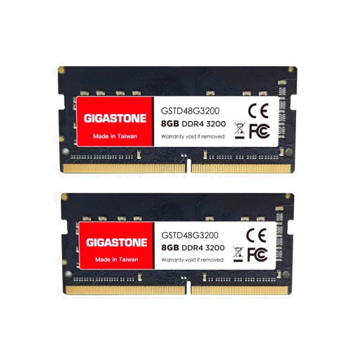 Gigastone 【DDR4 RAM】 GIGASTONE 16GB Kit (2x8GB) DDR4 3200MHz (2933MHz or 2666MHz) PC4-25600 (PC4-23400/21300) CL22 1.2V SODIMM 260 Pin Unbuffered Non ECC High Performance Notebook Laptop Memory Upgrade