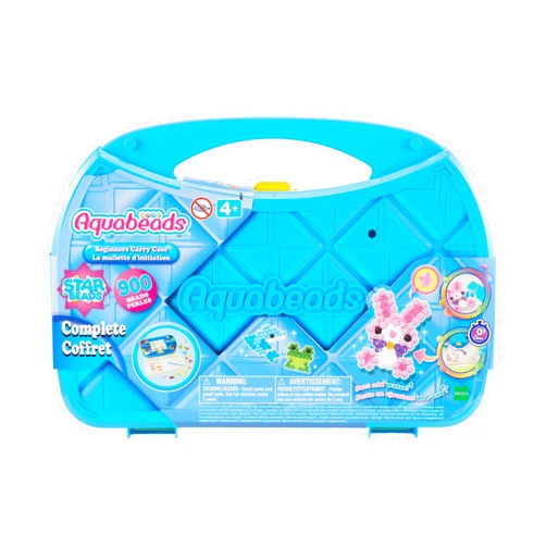 Aquabeads Beginners Carry Case - Fun and Creative Arts & Crafts Bead Kit for Kids Ages 4 and Up - Includes Over 900 Beads