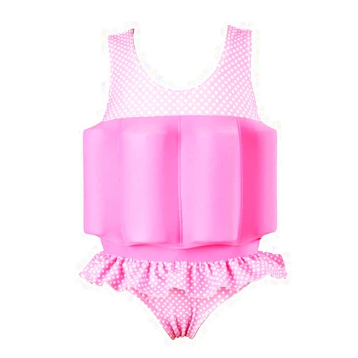 FYMNSI Kids Baby Floatation Swimsuit with Adjustable Buoyancy Float Suit Swim Vest One Piece Floating Swimwear for Boys Girls