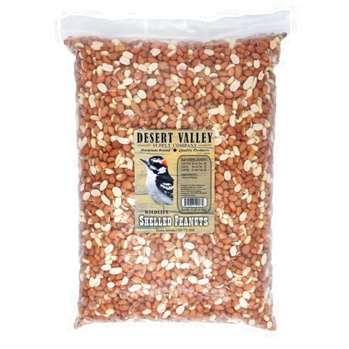 Desert Valley Supply Desert Valley Shelled Peanuts, All Natural Premium Wild Bird and Wildlife Food for Squirrels, Cardinals, Jays and More (10 Pounds)