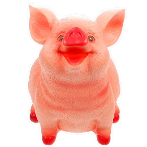 VOSAREA Cute Pig Piggy Bank Coin Resin Pig Shaped Coin Bank Money Box Piggy Bank Saving Pot for Birthday Christmas Baby Shower Adults Kids (20x15x13CM)