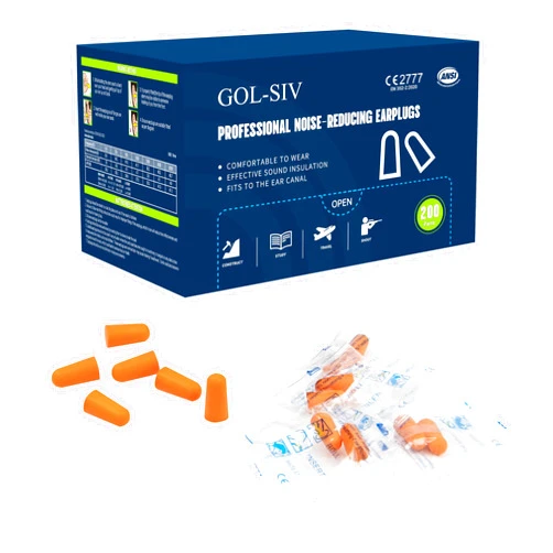 GOL-SIV 200 Pairs Ear Plugs, SNR 38dB Quiet Foam Earplugs, Noise Reduction Earplugs for Sleeping, Shooting, Work Loud, Sound Reduction Construction Site