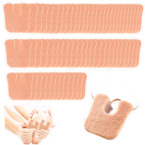REDANHA 96 Pcs U Shaped Foot Pads for Balls of Feet, Foot Cushions for Pain Relief Avoid Callus Adhesive Pads for Men and Women
