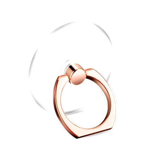 WLLHYF Transparent Phone Ring Holder Grip Cell Phone Ring Holder Finger Kickstand 360° Degree Rotation Clear Phone Ring Stand for Cell Phone Tablet Case Accessories (rose gold)