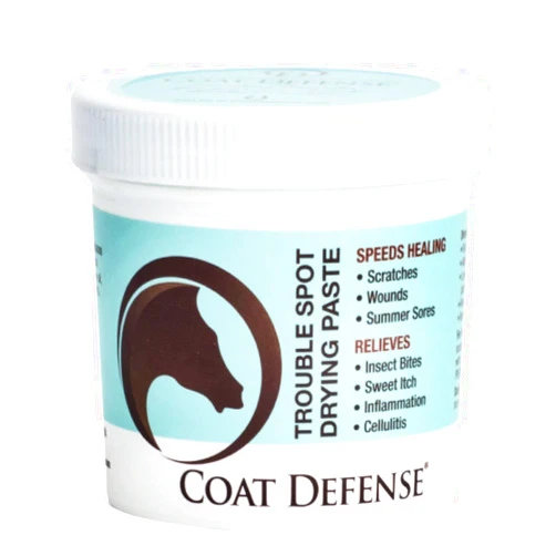 COAT DEFENSE Trouble Spot Drying Paste for Horses - Natural Equine Wound Care That Provides Safe & Effective Relief from Scratches, Sweet Itch, Summer Sores, Proud Flesh, Mud Fever, Girth Rot (24 Oz)