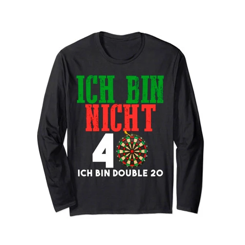 40. Geburtstag Geschenk-Idee New Designs 40. Geburtstag Geschenk-Idee Mann lustiger Dart Spruch Darts Long Sleeve T-Shirt