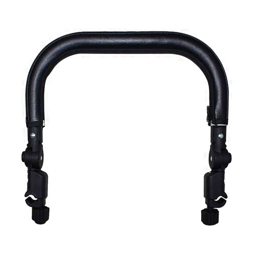 Toddmomy Baby Stroller armrest Black PU Leather Bumper, Universal Handle, Detachable Stroller Rod, Replacement Stroller Bumper
