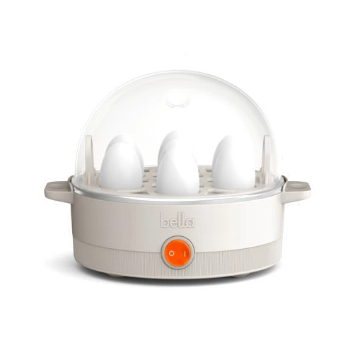 bella Electric Egg Cooker, 7 Eggs Capacity Tray, Single Stack, for Poached, Scrambled, Hard, Medium & Soft Boiled Eggs, Omelets and Steamed Dumplings, Auto Shutoff, 360 Watt, Oatmilk
