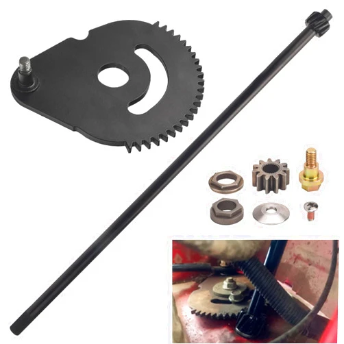 AMTHKNO 938-05078 Steering Shaft 5/8 And 617-04094 Sector Gear Kit for MTD Troy Bilt With 948-0389 710-1309 Steering Rod Cap, Screw & 941-0656A 741-0656A Pinion Gear & Bushing,941-04124 Hex Flange Bearing