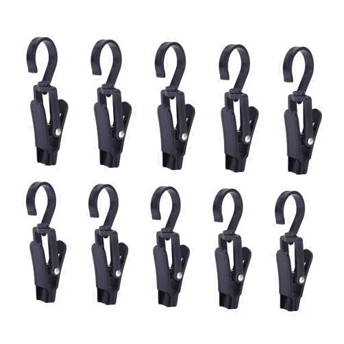 Parliky Rotating Glove Clip 10pcs Laundry Clips 360° Swivel Hook for Space Saving
