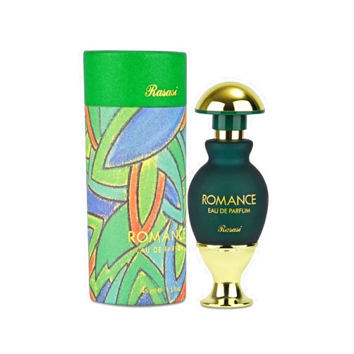 RASASI Romance for Woman EDP - 45ML (1.5 oz) I Intensely Captivating | Aromatic fresh, Green, Fruity, Musky, Ambery-Woody | Elegant bottle I
