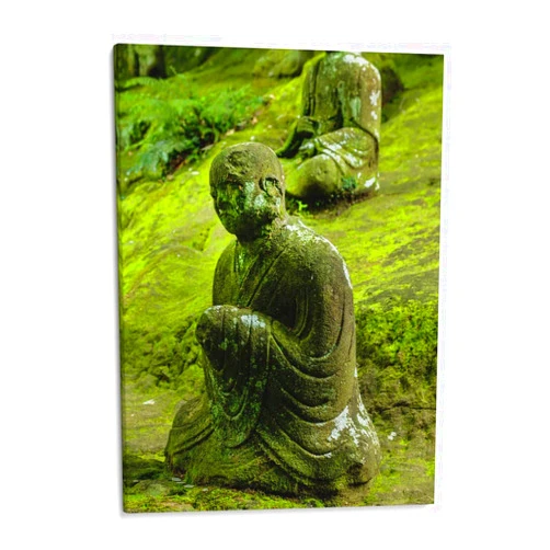 Canvas Lab | Serene Moss | 15 x 20 in | Canvas Print Wall Art | Religion and Spirituality, Buda | Wall Decor for Bedroom, Living Room or Office