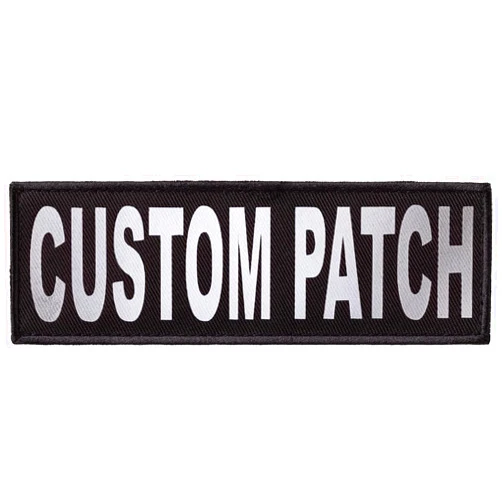 Dogline Custom Reflective Patch for Vest Harness Or Collar Customizable Text Personalized Patches with Hook Backing Name Service Dog in Training Emotional Support 1 Patch - 1
