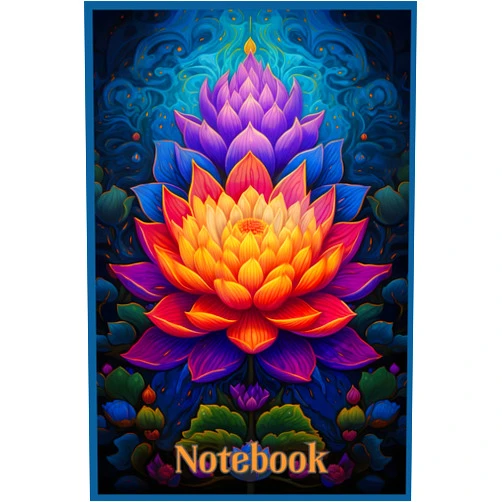 Ujagar Singh Divine Lotus Notes: Harnessing Serenity in a Spiritual Flower Journal: 120 lined pages ideal for gifting for Journaling, Work, Organisation or Jotting ... important thoughts, lists, poems or stories