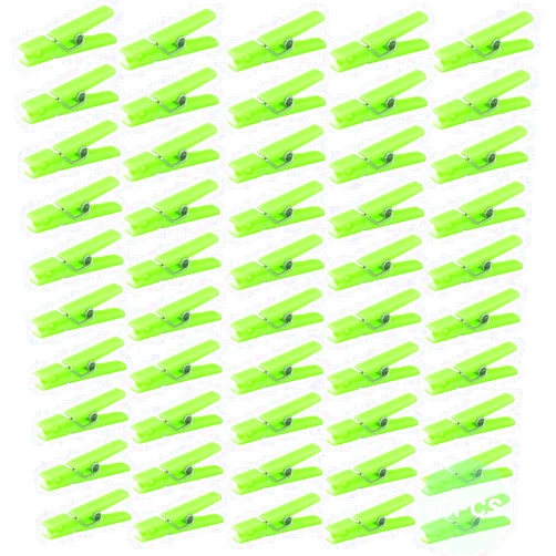 XINHUIDALSQ 50 PCS Small Transparent Plastic Tool Paper Clips Clothespins Clip Clothing Line Clip Photo Clips 1.4 x 0.25 Inch Mini Clothespins Baby Shower Clothing Pins Plastic Small Clips for Party (Green)