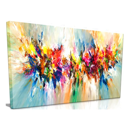 FEOWE Large Framed Abstract Colorful Canvas Wall Art Flower Posters Prints Pictures wall Decor Modern Paintings Home Decor for Living Room Bedroom Office 20x40in Ready To Hang. (20X40in)