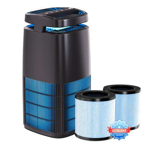 POMORON MJ002H Air Purifier for Home(One 3-Layer Original Filter Included) and One Set of 4-Layer Premium Filters(2 Packs)