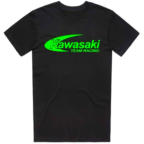 UAMOU Kawasaki Team Racing Green Logo Tee Shirt