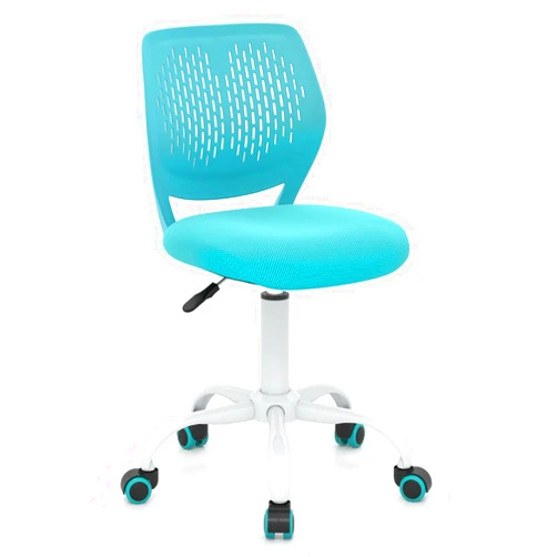 Giantex Kids Desk Chair, Adjustable Children Study Chair, Swivel Chair Armless Mesh Task Student Chair, Child Desk Chair with Adjustable Height & Lumbar Support Computer Chair, Turquoise