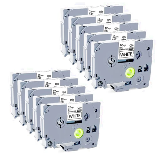 Mdmcjmzj TZE-231 Compatible Label Tape Replacement for Brother TZe-231 TZ-231 Laminated P-Touch Label Maker Tape, Black on White, for PT-D200 PT-D210 PTH100 PT-D400, 0.47