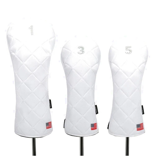 YuEagleSky Golf Head Covers Driver Fairway #3#5 Hybrid USA Flag for Club Men Women, (Black or White)