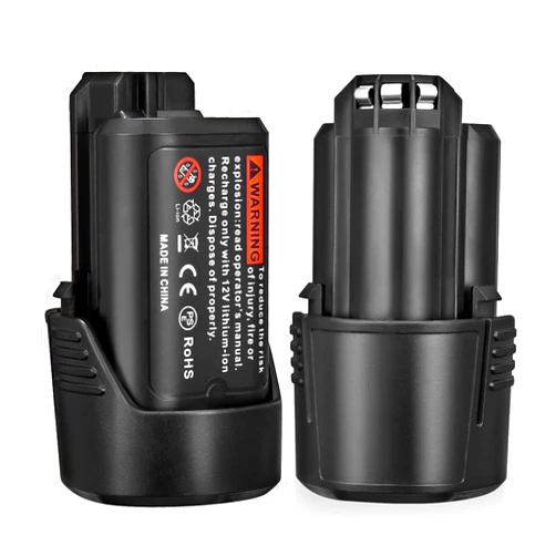 Powerextra Upgraded 2 Pcs 10.8V-12V 3000mAh Li-ion Replacement Battery, Compatible with Bosch BAT411 BAT411A BAT412 BAT413 GBA12V30 BAT414, 2 Pack
