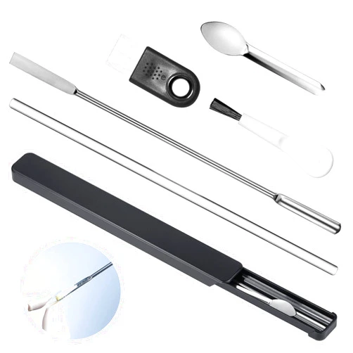 NANOXITY Capsule Filling Machine Kits, Micro Lab Spoon Spatula Tamper Tool for Fast and Easy Gel Capsule Filling, Gel Cap Capsule Pill Filler Machine - #000 00 0 1 2 3