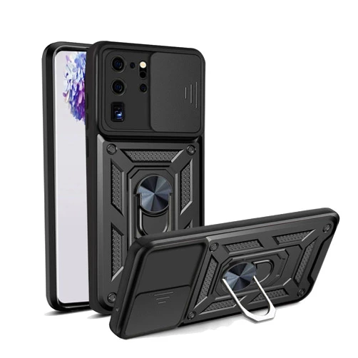 Anvzle for Samsung Galaxy S20 Ultra Case, Dual Layer Protective Heavy Duty Armor Rugged [Military-Grade] Protective，for Galaxy S20 Ultra with Lens Protects Magnetic Kickstand Car Holder Black