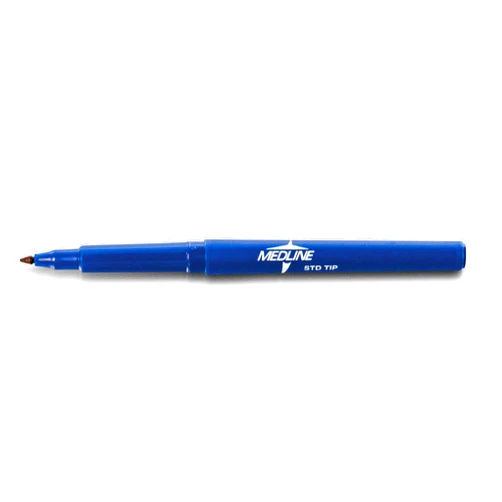 Medline Regular Tip Surgical Skin Markers with Ruler and Labels, Sterile (Pack of 50)