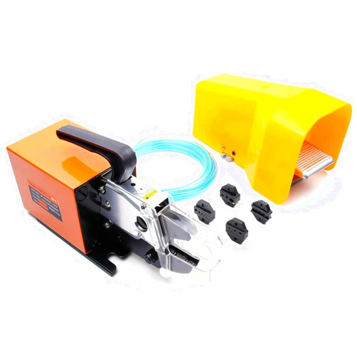 Knoweasy Pneumatic Crimping Tool: Air-Powered Wire Terminal Crimper AM-10, 0.5-0.7Mpa, Crimps up to 16mm² with 4 Die Sets for Various Terminals