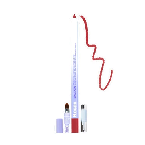 Kosas Hotliner Retractable Lip Liner Pencil with Built-In Brush & Sharpener - Easy Contouring, Hydrating, Long-Lasting - Pigmented Creamy Texture for Plumping Lips - Hyaluronic Acid & Konjac- Beyond