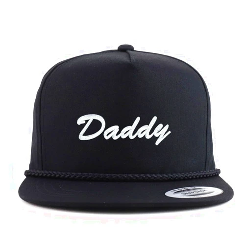 Trendy Apparel Shop Daddy Embroidered 5 Panel Flatbill Braid Snapback Golf Cap