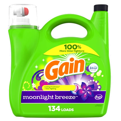Gain + Aroma Boost Liquid Laundry Detergent, Moonlight Breeze Scent, 134 Loads, HE Compatible
