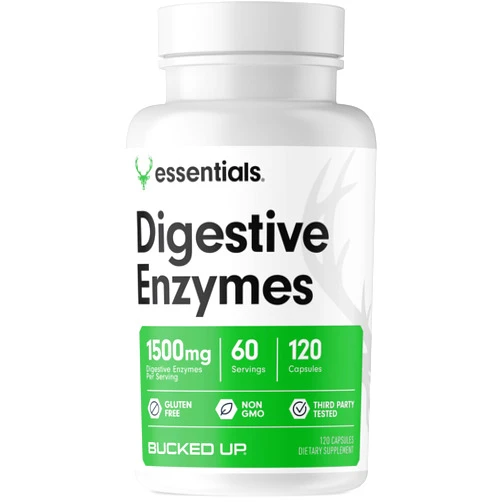 Bucked Up Digestive Enzymes (1500 mg), Essentials (60 Servings, 120 Capsules)