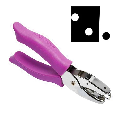 Fiskars 23517097J Circle Hand Punch, 1/8 Inch, Purple , Pink