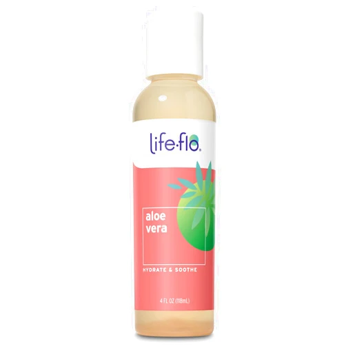 LIFE-FLO Aloe Vera, Soothing Moisture for Dry Skin Care, Calms Redness, Conditions & Hydrates Skin with Organic Aloe Vera Juice, No Synthetic Thickeners or Fillers, Not Tested on Animals, 4 FL OZ