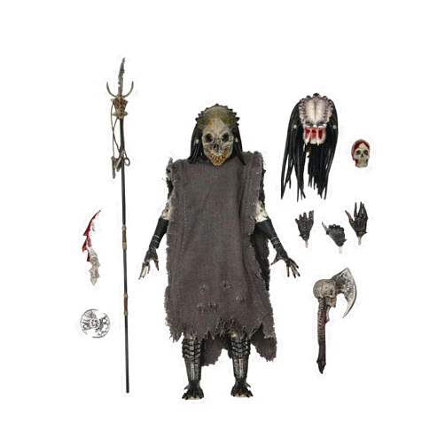 NECA Shaman Predator Ultimate 7-Inch Action Figure with Interchangeable Hands