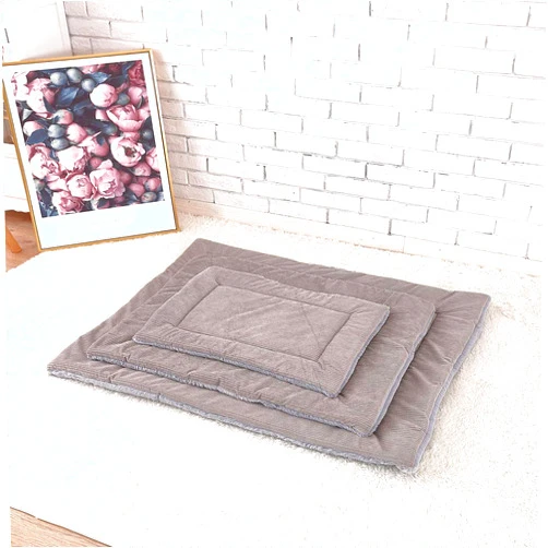 Seaball Pet mats Thickened Warm Dog Blankets Four Seasons Available cat mats Dog mats (M, Grey)