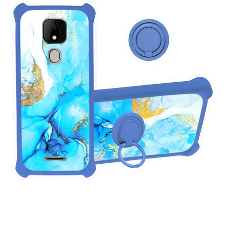 Jioeuinly ANS Artia Case Compatible with ANS Artia Phone Case ACK2326 Cover [Hard PC + Soft Silicone] [360 Metal Ring Support][Gold Powder Glitter Effect] JSL-LDL