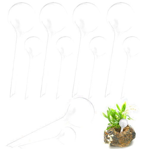 Irrmshr 10 Pack Clear Plant Watering Globes,Plastic Self Watering Bulbs for Indoor Plants,Garden Water Device Automatic Plant Waterer Indoor Outdoor