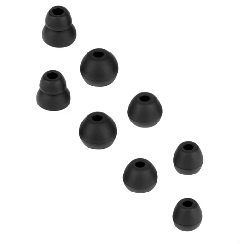 SNHTLS Replacement Beats Earbuds Replacement Tips Compatible with Beats Powerbeats Pro Wireless Earbuds Wireless Headphones 4 Pair Ear Buds Rubber Tips(Black)