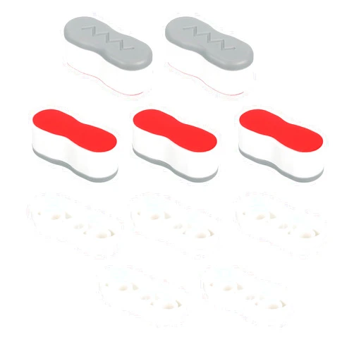 uxcell 5 Pcs Toilet Seat Bumper Kit, 23mm Thickness Bidet Bumpers Pads Rubber Curved Seat Spacer Replacement with Strong Adhesive for Toilet Cover