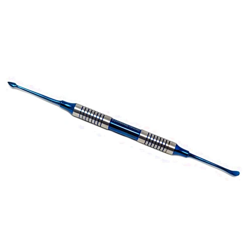 IMED SCIENTIFIC Dental Periosteal Elevator Buser Hollow Handle Double Ended Blue Titanium Coated Stainless Steel Instrument