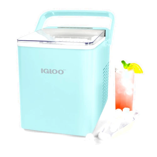Igloo Automatic Self-Cleaning Portable Electric Countertop Ice Maker Machine With Handle, 26 Pounds in 24 Hours, 9 Ice Cubes Ready in 7 minutes, With Ice Scoop and Basket