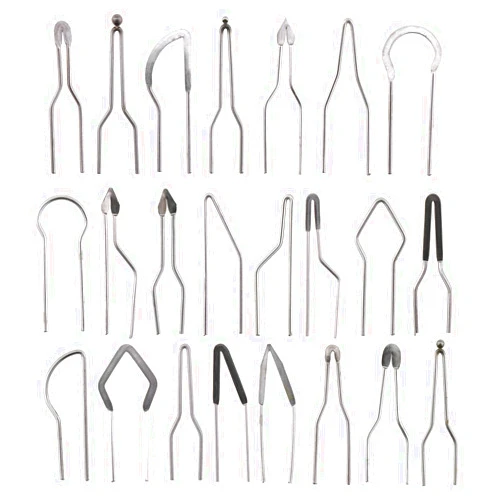 ZZHXSM 23PCS Pyrographic Tip Kit Wire Pen Nibs Wood Burning Tips Carving Heating Wire Replacement for High Impedance Pyrography Machine Wood Burning Wire Nibs