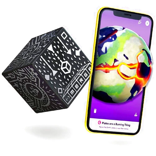 Merge Cube - Augmented Reality Hands-on Tool for Education - Science & STEM Toy - Digital Teaching Aids - Science Simulations - Home School & Classroom Learning - iOS & Chromebook Compatible